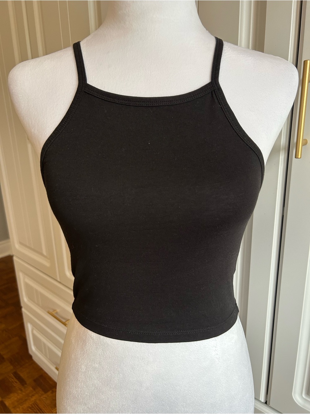 H&M Black Halter Crop Top